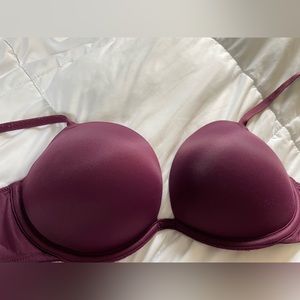 PINK Maroon Wear Everywhere Super Pushup Bra 36B